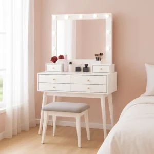 Tocador Hollywood Blanco con Luz